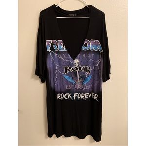 Deep V T-Shirt Dress